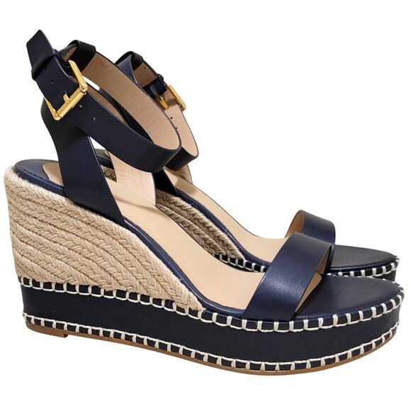 Lauren Ralph Lauren Shoes - Lauren Ralph Lauren Hilarie Ankle Strap Espadrille Sandal Size US 7.5M Navy Blue